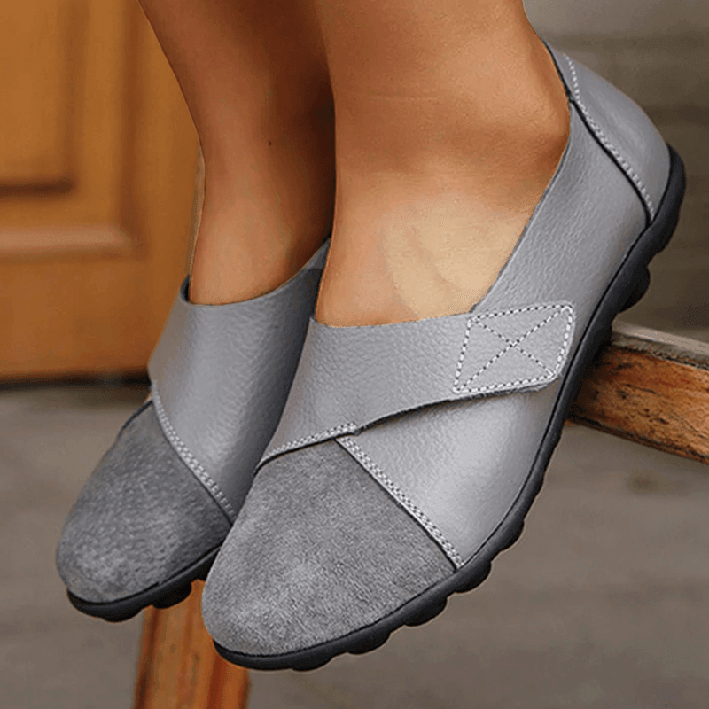 Ballerina Ortopédica Femenina Loafer de Cuero - Envío Gratis