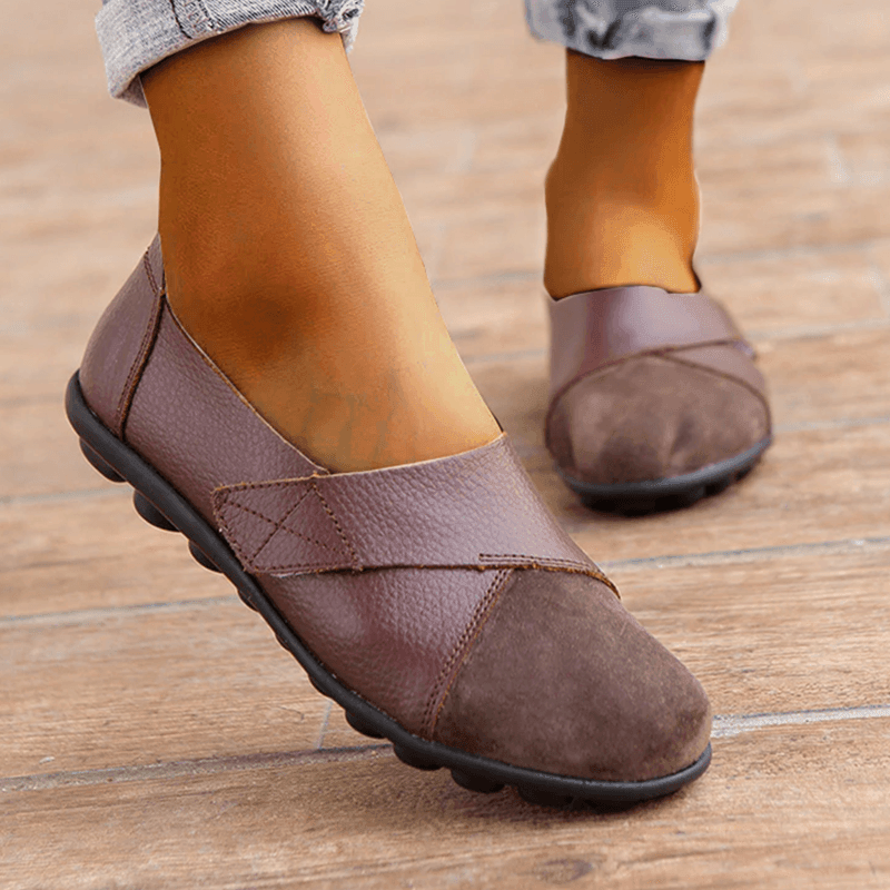 Ballerina Ortopédica Femenina Loafer de Cuero - Envío Gratis