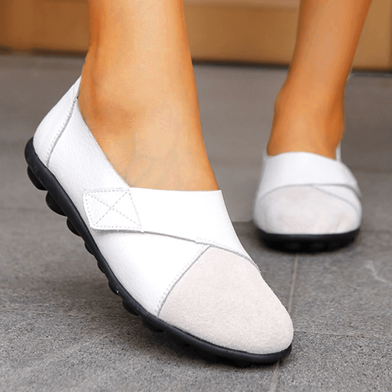 Ballerina Ortopédica Femenina Loafer de Cuero - Envío Gratis