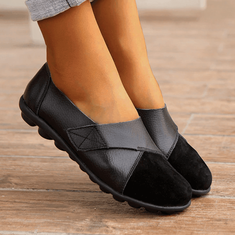 Ballerina Ortopédica Femenina Loafer de Cuero - Envío Gratis