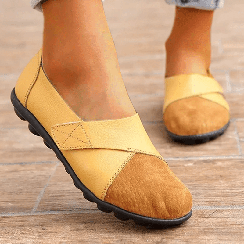 Ballerina Ortopédica Femenina Loafer de Cuero - Envío Gratis