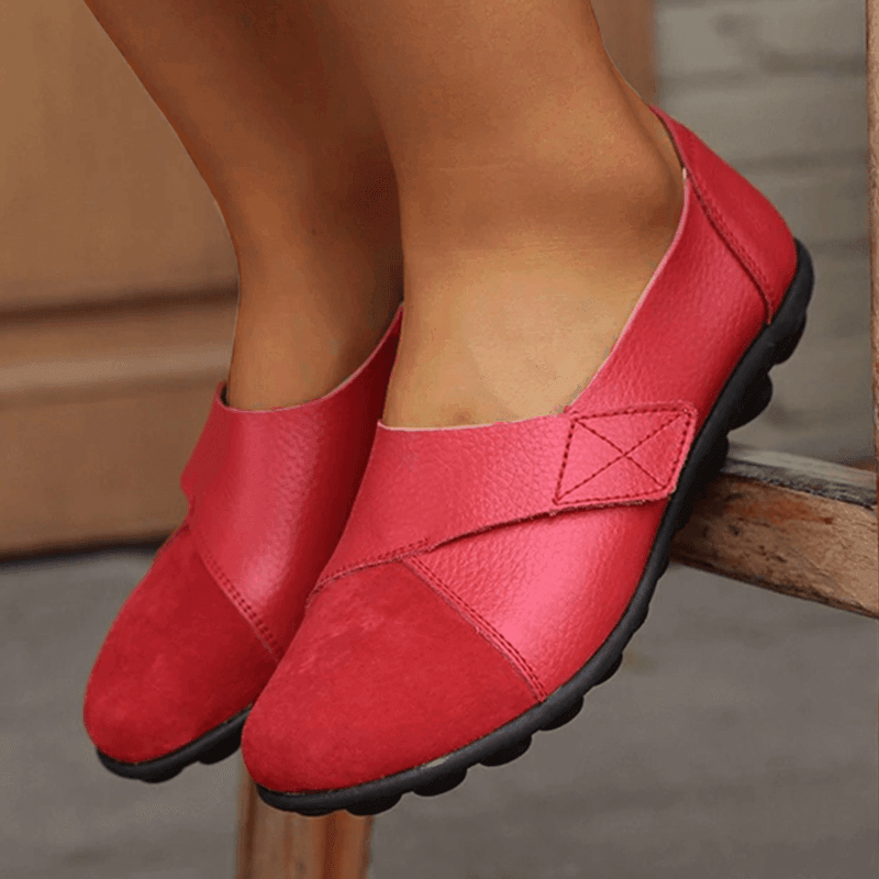 Ballerina Ortopédica Femenina Loafer de Cuero - Envío Gratis
