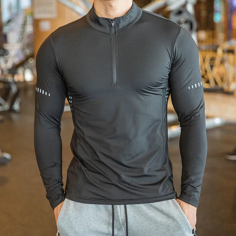 Camisa Dry Fit de Cuello alto para Hombre