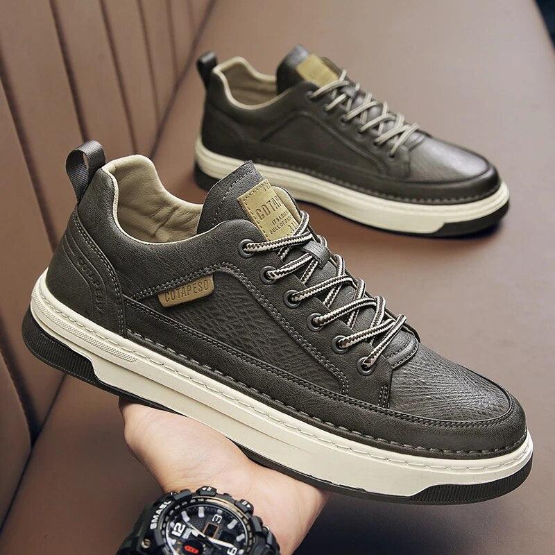 Zapatillas Masculinas Cottan Casual™ en Cuero Genuino